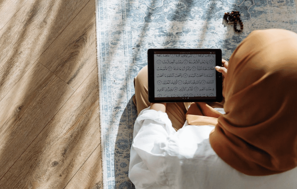 Spiritual connection through Quran learning at home