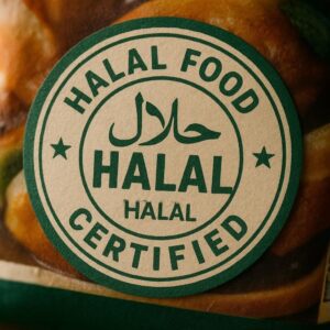 Halal food certification label ensuring trust and authenticity for consumers
