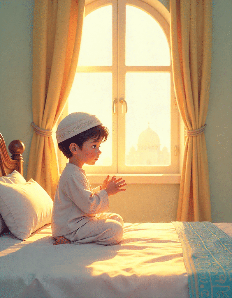 Illustrated checklist of daily Sunnah practices inspired by Prophet Muhammad ﷺ