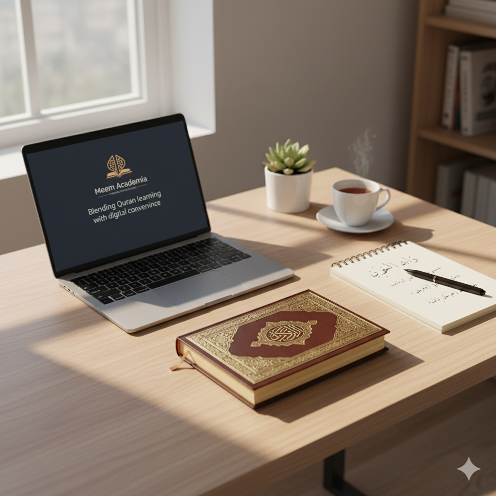 “Meem Academia – Blending Online Quran Academy in UAE with digital convenience.”