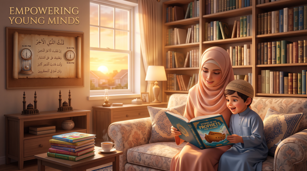Mother reading stories of the Prophets