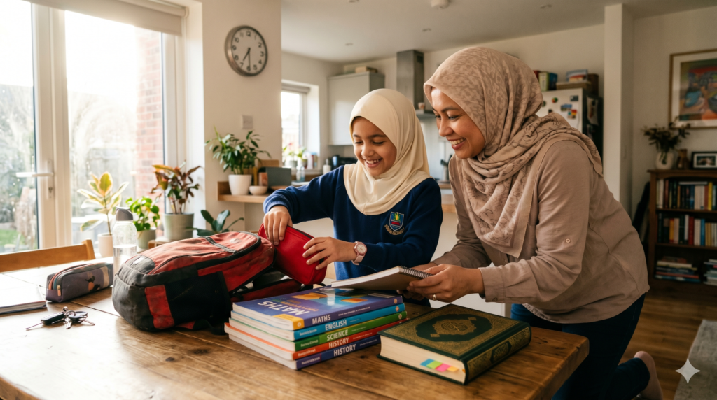 Balancing school and online madrasa learning for Muslim children