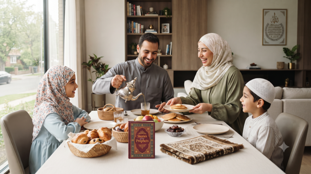 Muslim family making Jumuah special