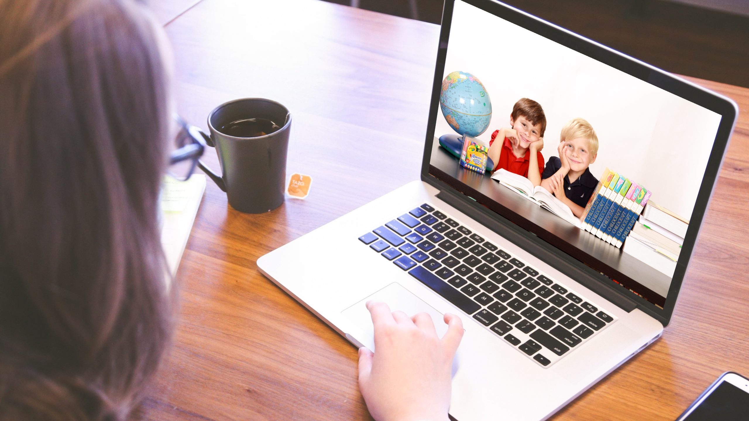 child attending a live online abacus class